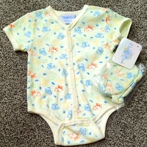 NWT Vintage Noah's Park Noah's Ark Onesie With Hat